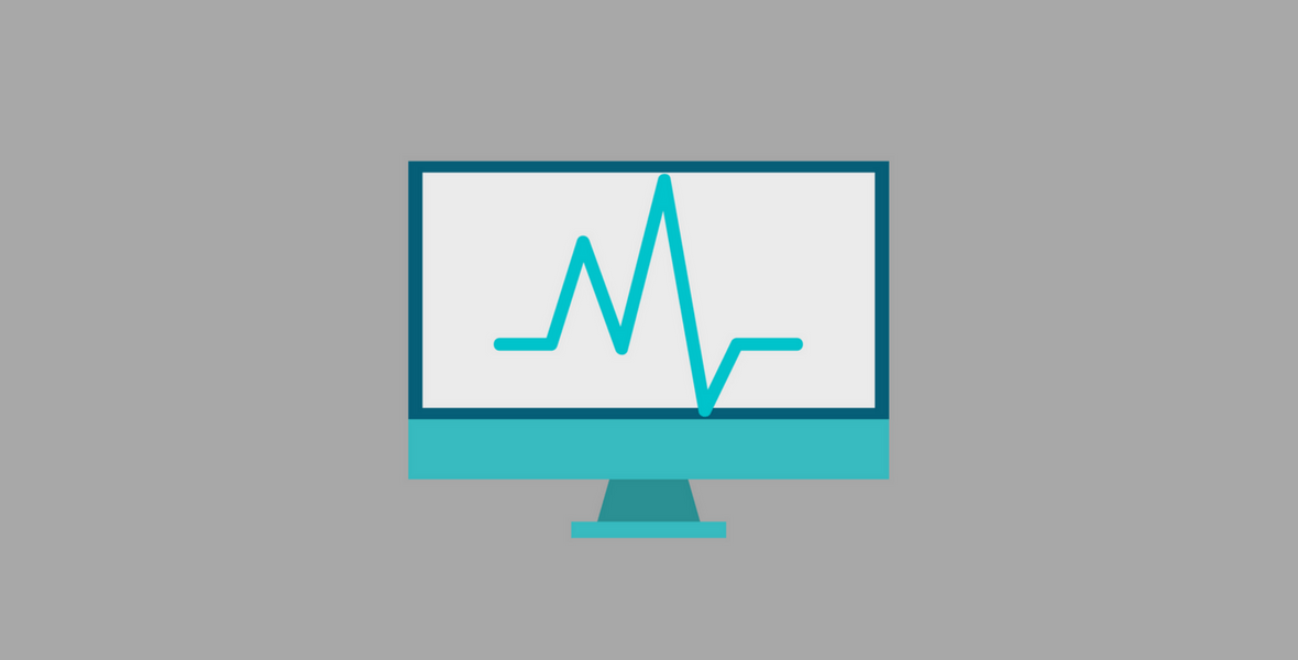 Graphic with analytics on computer